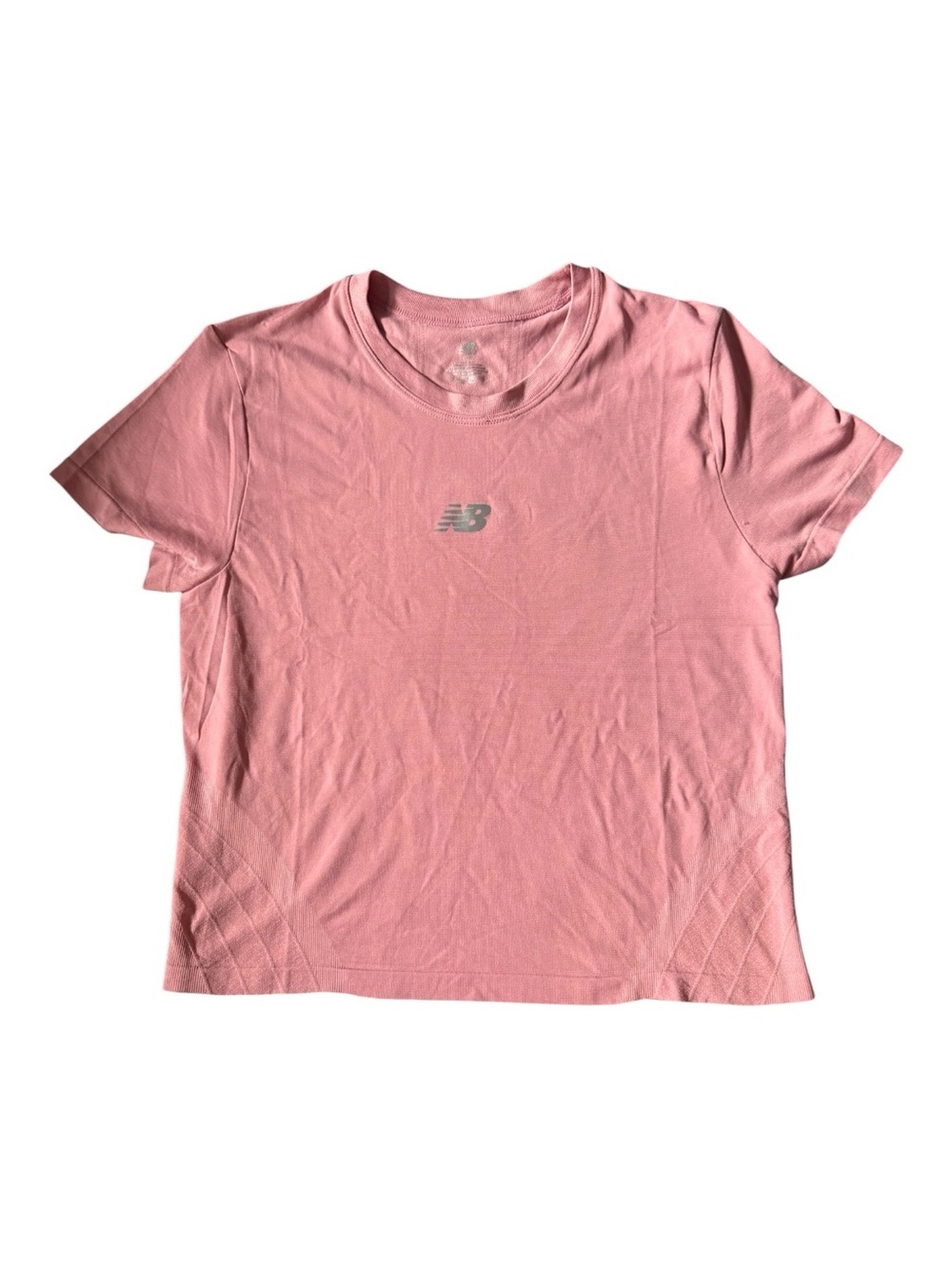 New Balance Dusty Pink Crewneck Athletic Tee Crop